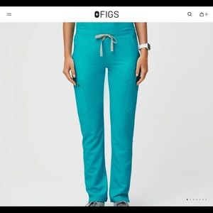 Figs Teal Yola Scrub Pants Large